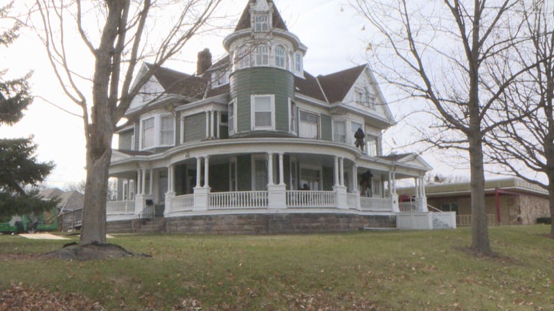 The Hargis House has been restore back to its 1898 original green color but the house needs...