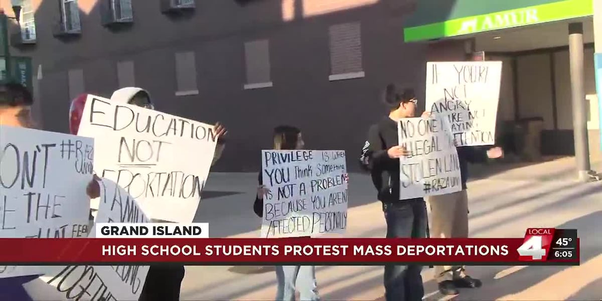 High school students protest mass deportations