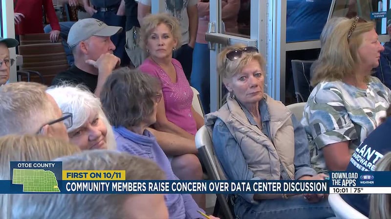 Otoe County community members speak on data center discussions.