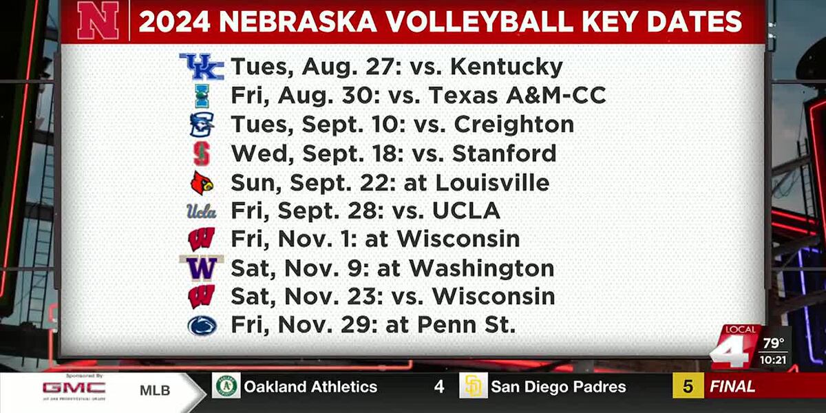 Nebr Volleyball Schedule Nebr Volleyball Schedule