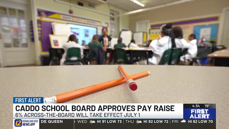 Pay raise approved by the Caddo School Board.