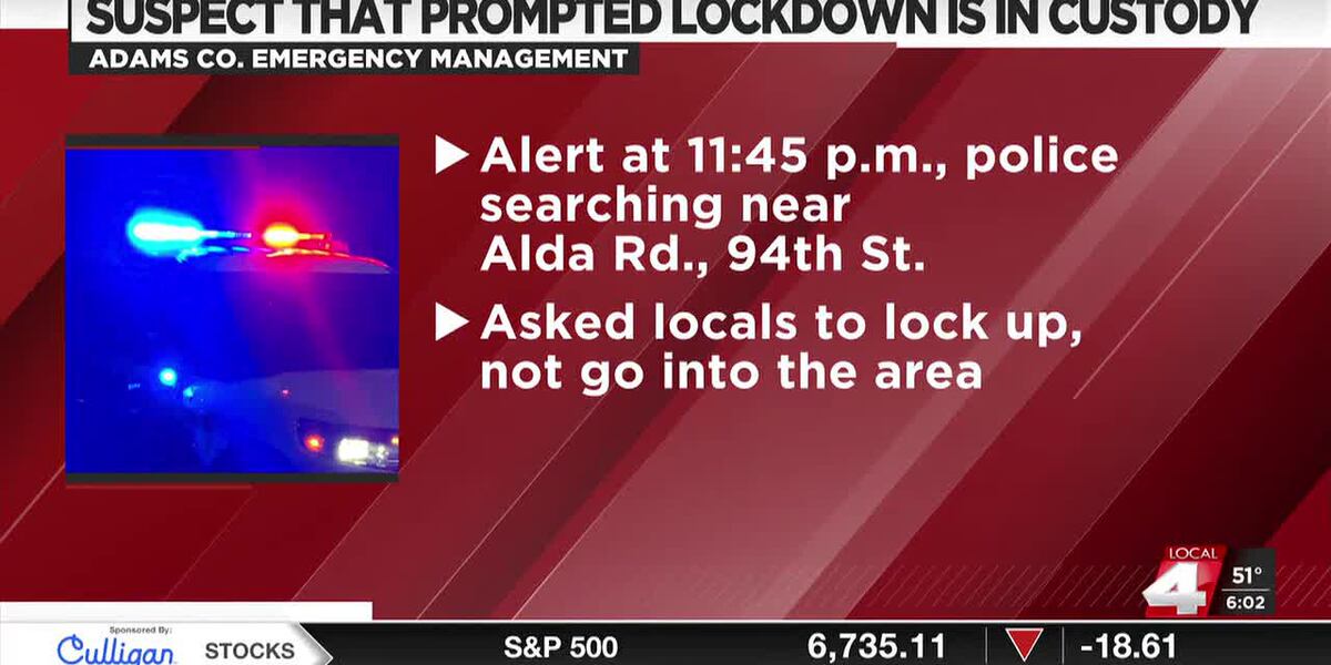 Adam Alert Dangerous individual caught after Adams County lockdown alert