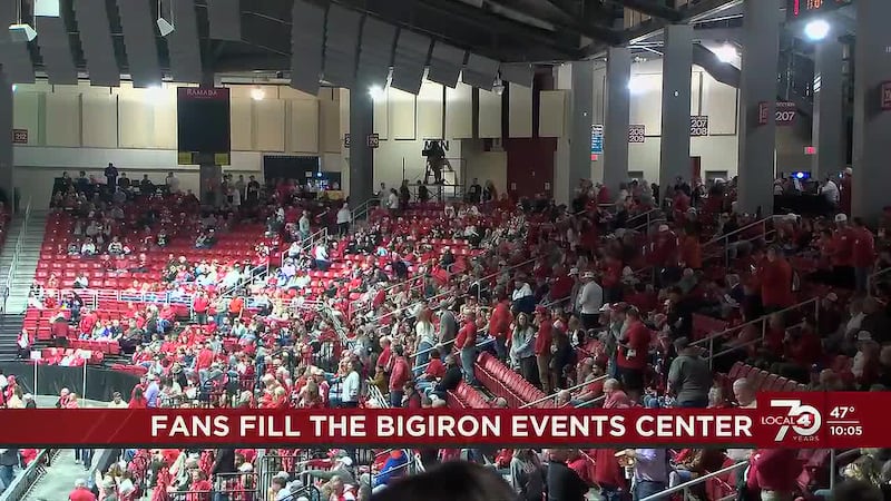 Nebraska and Kansas State supporters fill Grand Island’s Eihusen Arena for the “Battle at the...